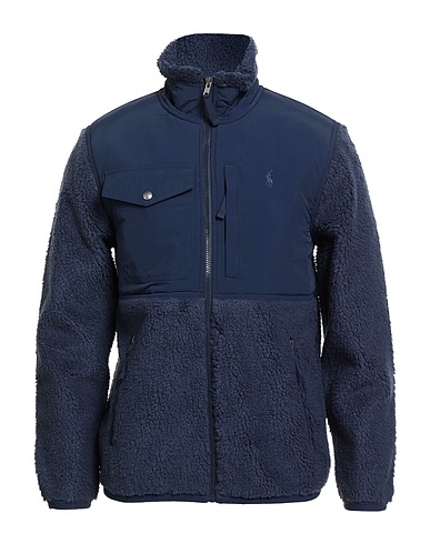 POLO RALPH LAUREN Jacket Navy blue 48% Polyester, 32% Acrylic, 20% Recycled polyester