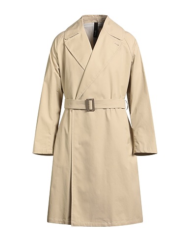 HEVÒ Double breasted pea coat Beige 100% Cotton