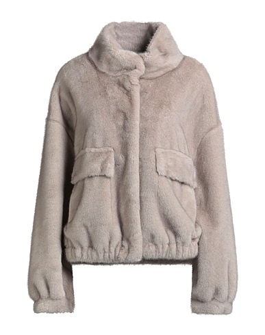 MAX & MOI Teddy Coat Taupe 100% Polyester