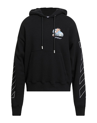OFF-WHITE™ Hooded track jacket  Black 100% Cotton, Elastane, Polyester