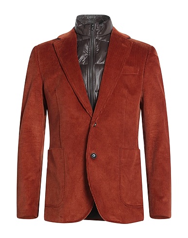 BERRY & BRIAN Jacket Brown 98% Cotton, 2% Elastane, Polyamide