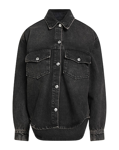ROŸ ROGER'S Denim shirt Black 100% Cotton