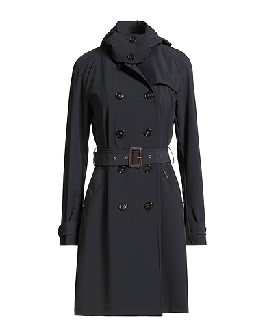 WOOLRICH Double breasted pea coat Midnight blue 86% Polyamide, 14% Elastane