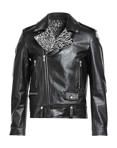 LARDINI Biker jacket ATTITUDE Black 100% Cow leather