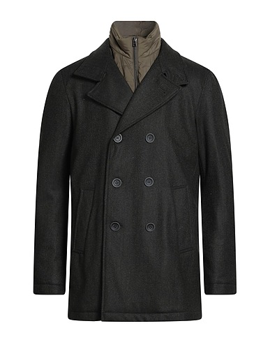 HERNO コート ダークグリーン バージンウール 93% / カシミヤ 7% / ポリウレタン / ポリエステル