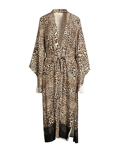 VICOLO Full-length jacket Beige 100% Viscose