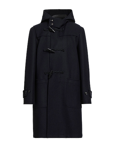LARDINI Coat Midnight blue 66% Wool, 26% Cotton, 7% Polyurethane, 1% Elastane