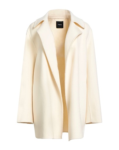 THEORY Coat Ivory 90% Wool, 10% Cashmere