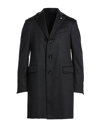LARDINI Coat ANTRACITE 100% Cashmere