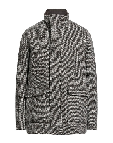 HERNO Coat Dark brown 100% Virgin Wool, Polyamide, Wool, Polyester