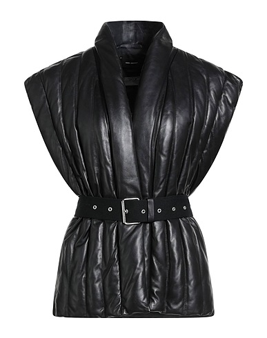 ISABEL MARANT Jacke Schwarz 100% Lammleder, Polyester, Polypropylen