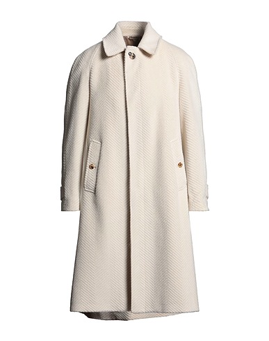 LARDINI Coat Ivory 63% Wool, 19% Polyamide, 18% Mohair wool