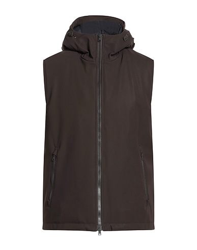 HERNO Gilet Dark brown 71% Polyamide, 29% Elastane
