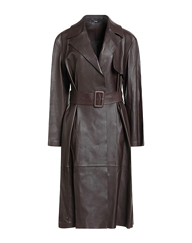 THEORY Full-length jacket Dark brown 100% Lambskin