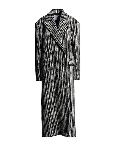 MSGM Cappotto Nero 65% Lana, 28% Acrilico, 3% Poliestere, 3% Altre Fibre, 1% Poliammide