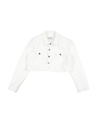DONDUP Denim jacket KIDS White 92% Cotton, 6% Elastomultiester, 2% Elastane