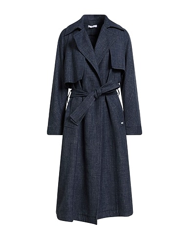 FEDELI Full-length jacket Blue 39% Virgin Wool, 30% Silk, 20% Linen, 10% Cashmere, 1% Polyamide