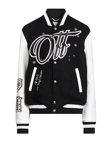 OFF-WHITE™ Leather jacket 100% Leather, Virgin Wool, Polyamide