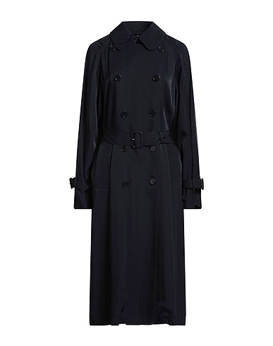 ASPESI Double breasted pea coat Midnight blue 65% Viscose, 35% Cotton