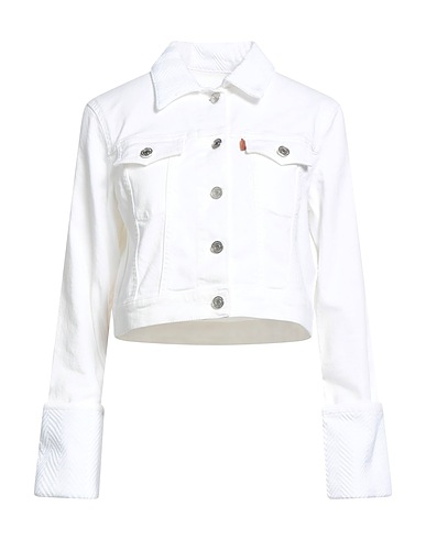 MISSONI Denim jacket White 98% Cotton, 2% Elastane