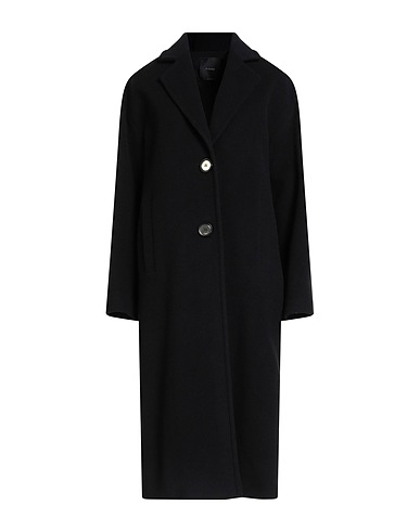 PINKO Coat Black 88% Wool, 8% Polyamide, 4% Cashmere
