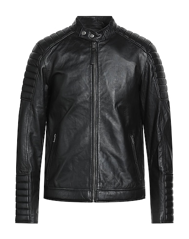 BOLONGARO TREVOR Leather jacket NERO 100% Sheepskin