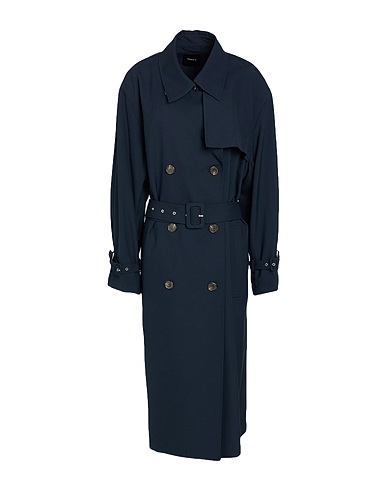 THEORY Double breasted pea coat Midnight blue 55% Recycled polyester, 45% Virgin Wool