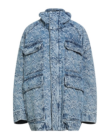 DONDUP Jean μπουφάν Μπλε 100% Βαμβάκι