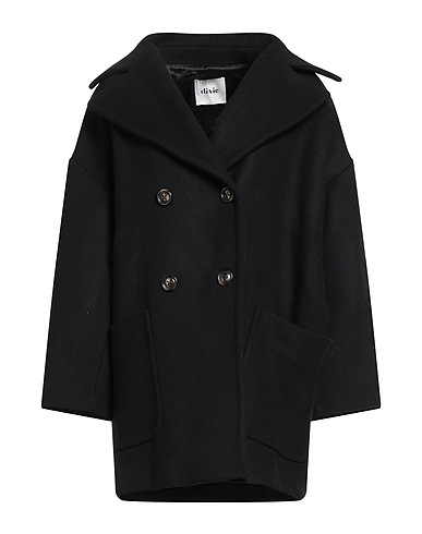 DIXIE Mantel Schwarz Wolle, Polyester, Polyamid