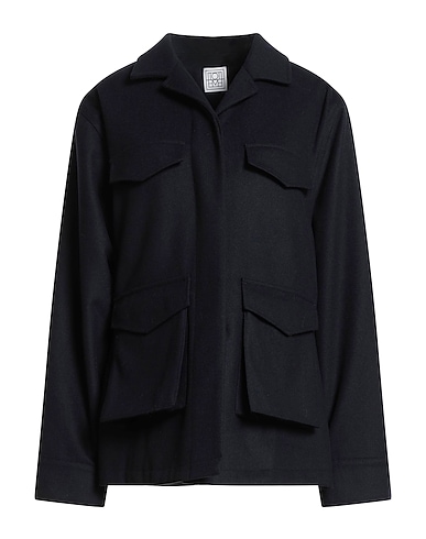 TOTEME Coat BLU NOTTE 50% Recycled polyester, 50% Wool