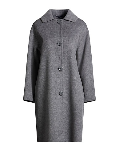 MAX MARA Coat Grey 100% Virgin Wool