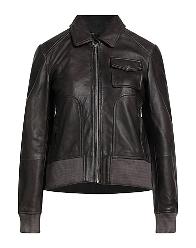 BOLONGARO TREVOR Jacket Dark brown 100% Sheepskin