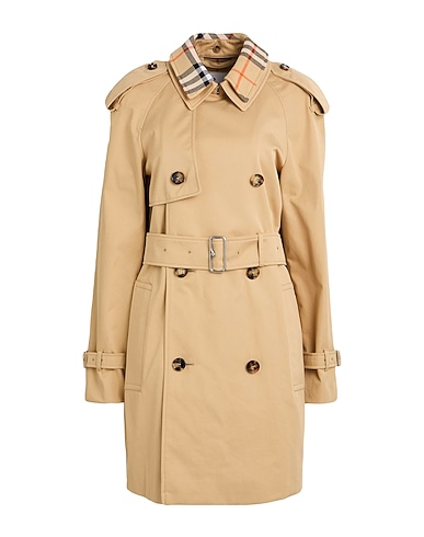 BURBERRY Double breasted pea coat Sand 100% Cotton