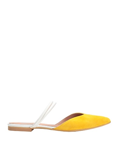 8 by YOOX Mules and clogs SUEDE POINT TOE MULE
 Yellow 100% Goat skin