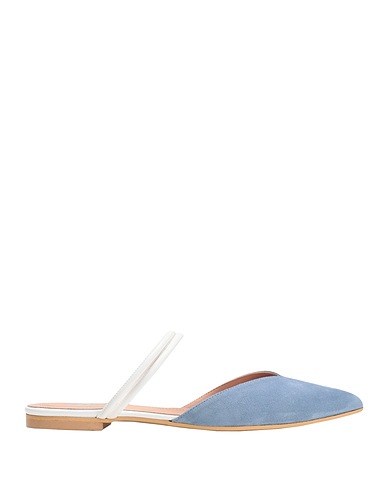 8 by YOOX Mules and clogs SUEDE POINT TOE MULE
 Sky blue 100% Goat skin
