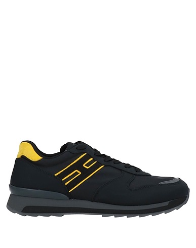 HOGAN Sneakers Black Textile fibres, Leather, Rubber