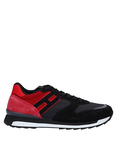 HOGAN Sneakers Κόκκινο Δέρμα, Ίνες υφασμάτων