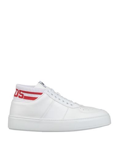 Gcds Bomber Sneakers In White Leather In White