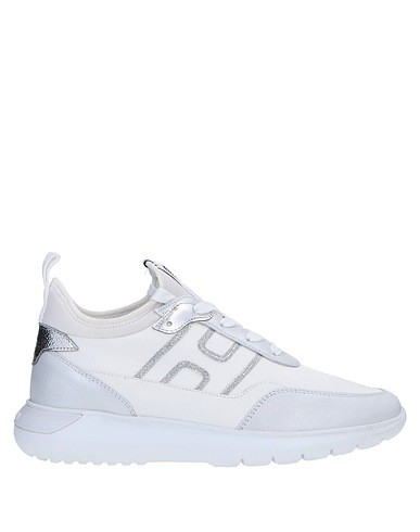 HOGAN Sneakers Weiß Gewebefasern, Leder