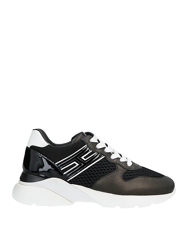 HOGAN Sneakers Schwarz Leder, Gewebefasern