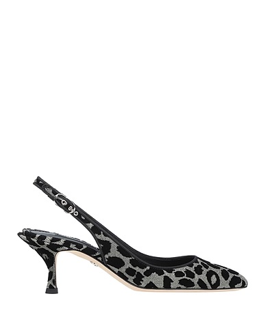 DOLCE&GABBANA Escarpins Noir 87% Viscose, 6% Polyuréthane, 5% Polyéthylène, 1% Polyamide, 1% Polyester