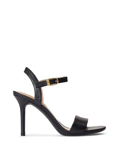 Ralph Lauren Lauren  Woman Sandals Black Size 6.5 Soft Leather