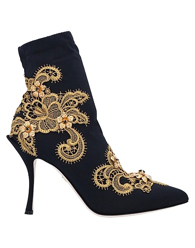 DOLCE&GABBANA Ankle boot Black 60% Polyamide, 30% Elastane, 8% Polyester, 2% Viscose