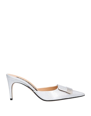 SERGIO ROSSI Mules und Clogs Silber Leder