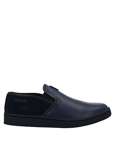 NEIL BARRETT Sneakers Midnight blue Soft Leather, Textile fibers