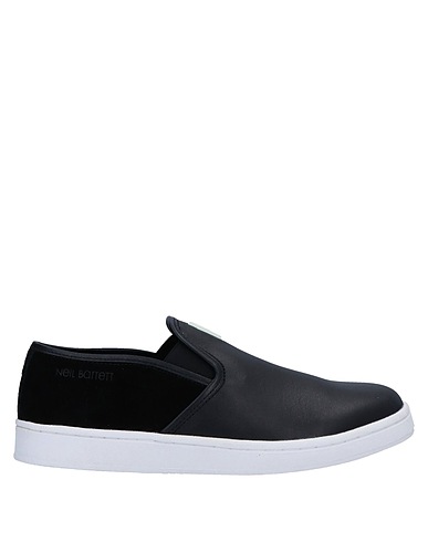 NEIL BARRETT Sneakers Black Soft Leather, Textile fibers