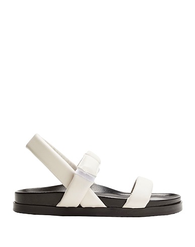 8 by YOOX Sandals LEATHER PADDED ADVENTURE SANDAL
 Light grey 100% Ovine leather