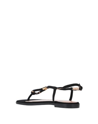 Sergio Rossi Toe Strap Sandals In Black