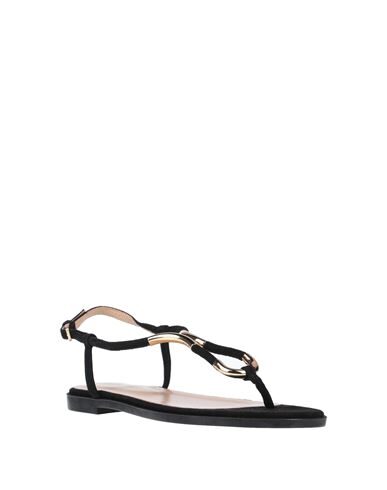 Sergio Rossi Toe Strap Sandals In Black