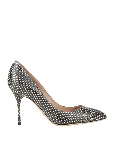 SERGIO ROSSI Court Grey Elaphe snakeskin